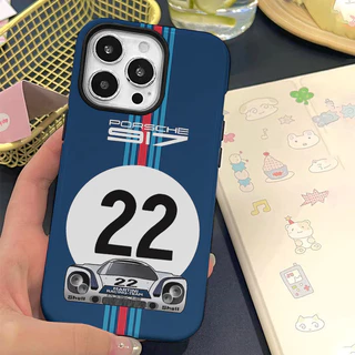 Número criativo de carro de corrida No. 22 iPhone Caixa telefônica compatível iPhone xr xs xsmax 7 /8plus 15 14 13 12 11 pro Caixa protetora de telefone Anti-pó resistente a arranhões 11promax 15 14 13 12 promax PALB