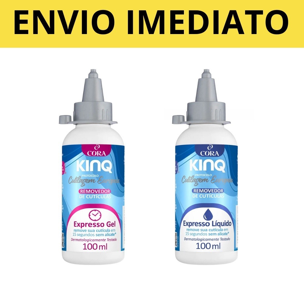 Kit Kinq Expresso em Gel e Liquido 100 ML Removedor de Cuticulas ...