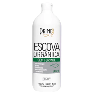 Escova Orgânica Cabelos Revitalizados Reconstrução Prime 1000ml, pH 2,5