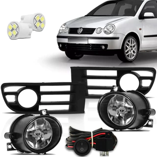 Kit Farol De Milha Neblina Auxiliar Volkswagen Polo 2003 2004 2005 2006