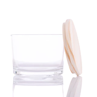 10 Copos Vela 150ml Vidro Pote Patê Com Tampa Em Madeira Pinus