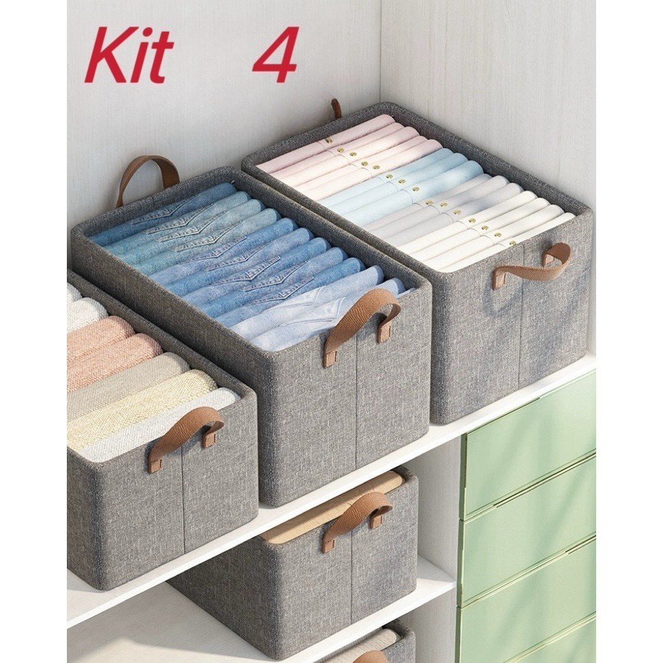 Kit 4 Organizador De Calça Jeans/Organizador De Guarda Roupa Arrumados/Separador De Roupa