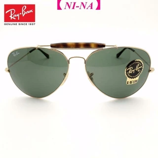 [Original]ray/ban óculos RB 3029 181 62 ouro Havana verde outdoorsman novo autêntico