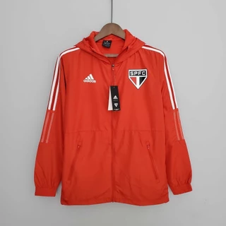 Vermelho Sao Paulo Blusão Camisa Sport Futebol 2022 Casaco.