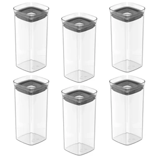 6x Porta Temperos Pote 340ml Organizador OU Block Hermético