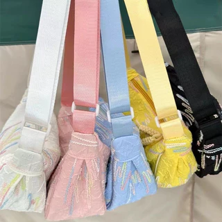 Instagram Estilo Minimalista De Bolsa Pequena De Corpo Cruzado Japonês , Para Celular De Um Ombro Leve Bolinhos De Massa