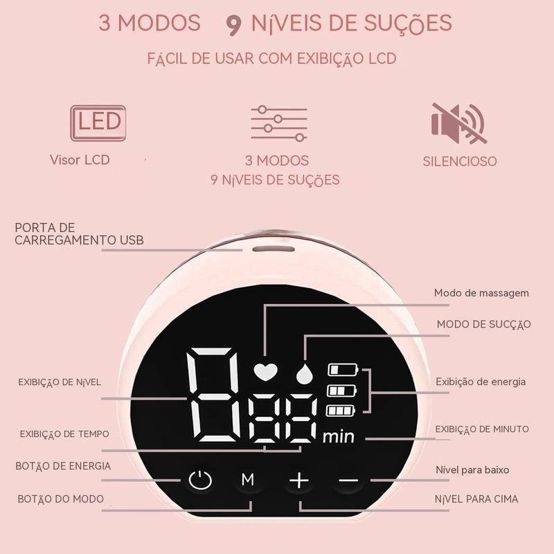 Imagem do produto Bomba de tira leite,Bomba Elétrica Portátil Para Leite Materno Recarregável 7
