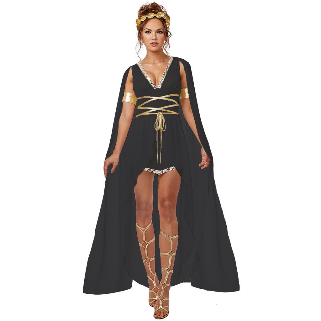 S-xl traje de deusa grega antiga fantasia de Halloween medieval fantasia de  Cleópatra Atena fantasia feminina COS