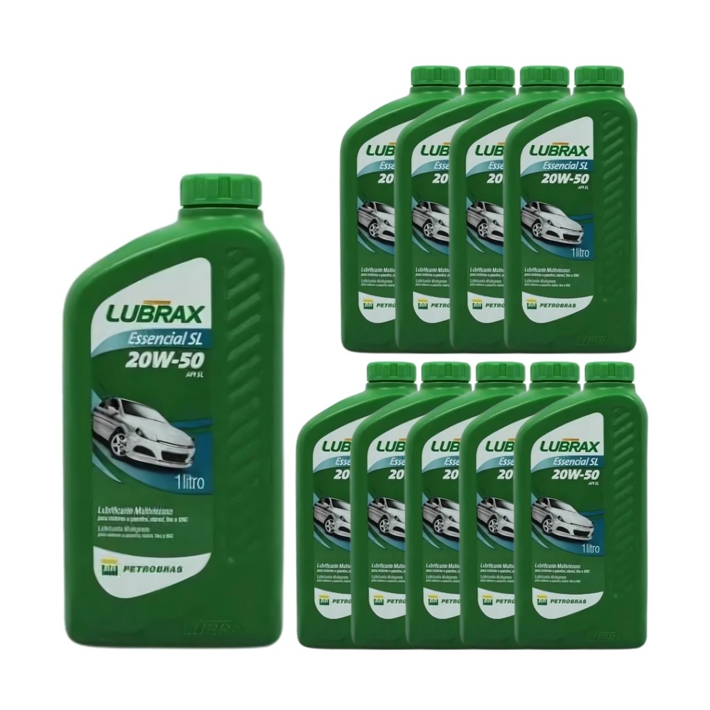 Kit 10 Óleo Lubrificante Lubrax Essencial 20w50 Api Sl Mineral | Shopee ...