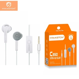 H'maston C550 Fone De Ouvido Com Fio e Microfone Fone de ouvido para celular entrada de 3.5mm em Oferta na Shopee