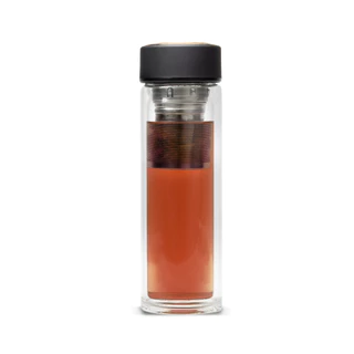 Garrafa de vidro duplo com infusor de chá 400ml