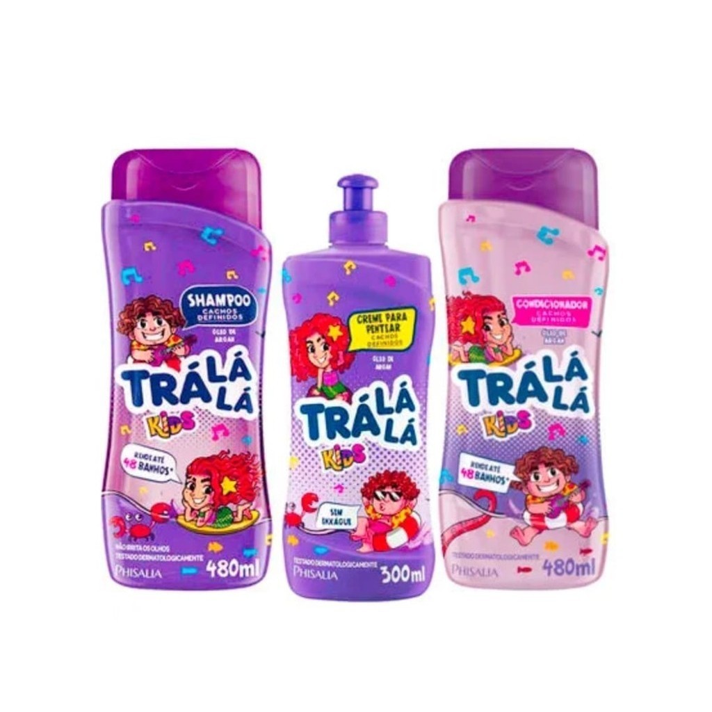 Kit Tra La La Cachos Shampoo 480ml + Condicionador 480ml + Pentear ...