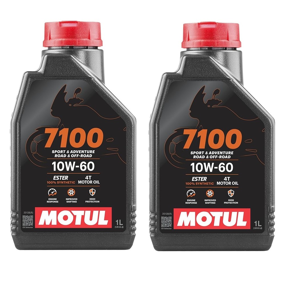 Kit 2x OLEO SINTÉTICO MOTO MOTUL 7100 10W-60 4T 1L