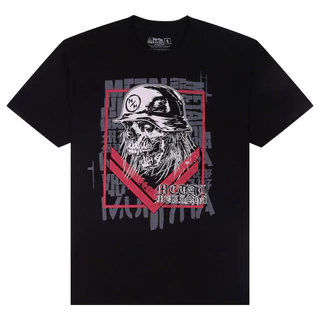 Metal Mulisha Masculino Mayhem Preto Manga Curta Camiseta Roupas Vestuário Fmx Su