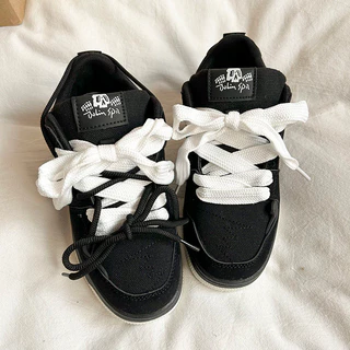 American ins Student Niche Niche Hip-Hop Estilo Hip-Hop Casual Retro Pão Sapatos de Pão Feminino Chique High Street Casal Tênis de Casal All-Match