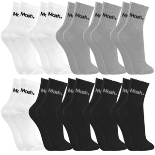 Kit com 10 Pares de Meias Algodão Cano Curto Mash