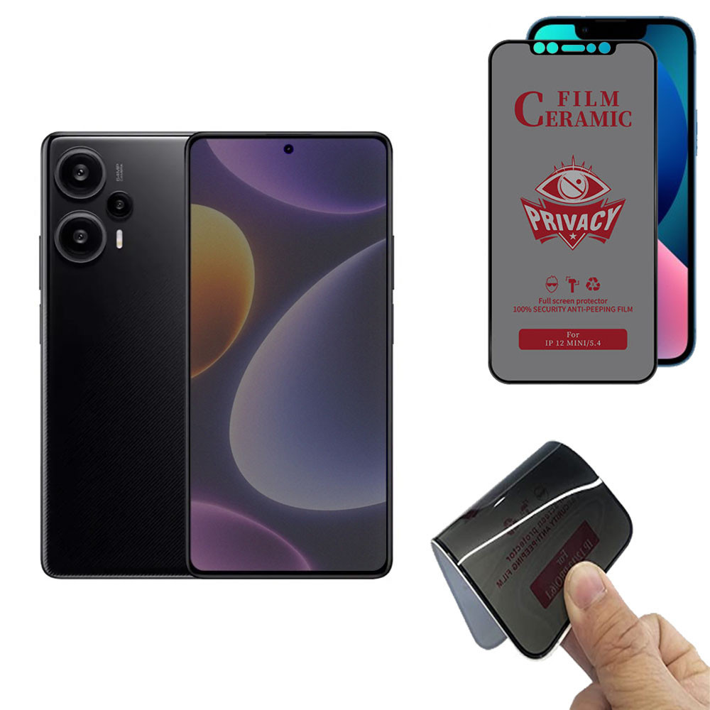 Película Protetora Cerâmica Privacidade Fosca Anti Espião 9D Xiaomi POCO F5