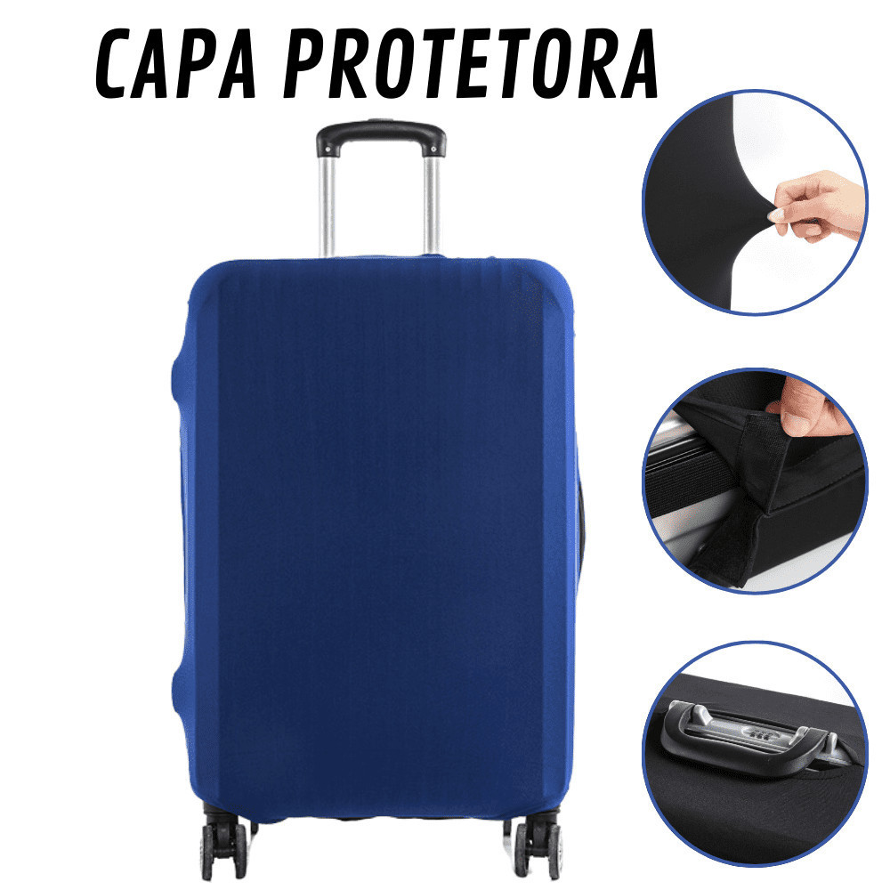 Capa De Mala De Viagem 10kg Protetor De Malas Proteção Bagagem Colorida ...