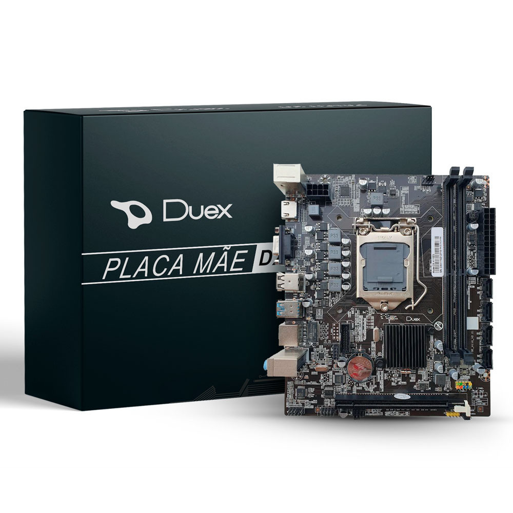 Placa-Mãe DUEX Intel LGA 1151 chip Intel H110 mATX M.2, DDR4, VGA, HDMI H110ZG M2