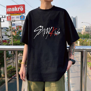 Camiseta Streetwear Stray Kids Moda Hip Hop Camisa Blusa Estampada