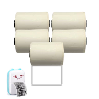 5 rolos etiqueta adesiva 50x30 impressora gatinho gato