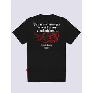 Camiseta Plus Size Chronic Que meus Inimigos Fiquem Fracos... - Preta