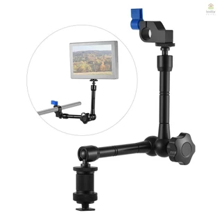 Braço De Fricção Articulado Ajustável Com Braçadeira De Haste De 15mm Para Monitor De Campo Gaiola De Câmera De Microfone Flash De Luz LED R