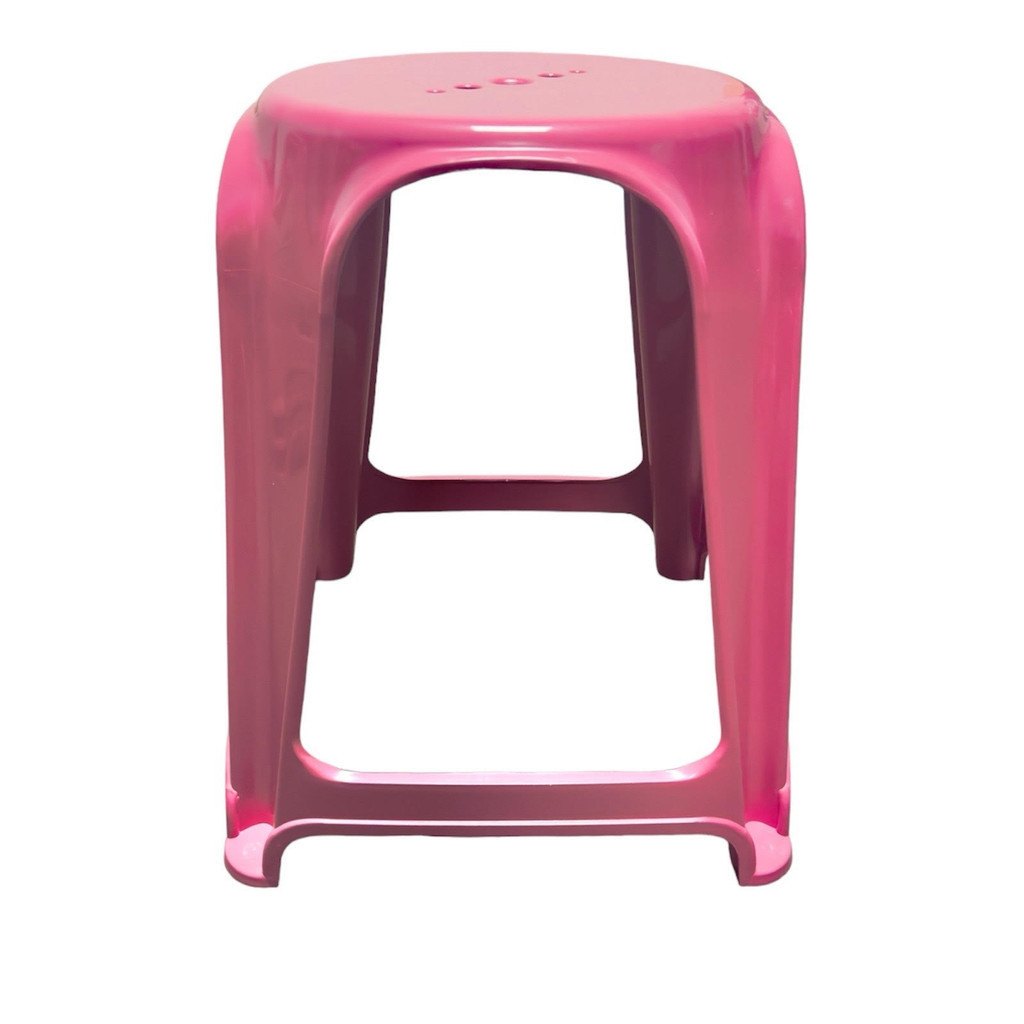 Kit 4 Banquinho De Plastico Banco Adulto 45cm Cor Rosa | Shopee Brasil
