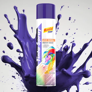 Tinta Spray Uso Geral Azul Escuro Secagem Rápida Mundial Prime 400ml Aerosol Madeira Gesso Cerâmica