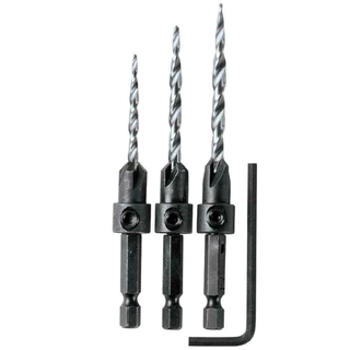 Conjunto de Brocas Escariadoras 3 peças com Chave Exagonal A-99661 Makita