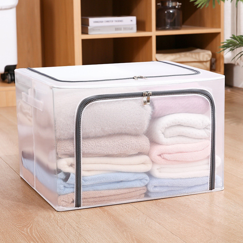 Caixa Organizadora em Nylon Multiuso P/ Armário Guarda-Roupa Cobertas Roupas Anti Poeira Umidade