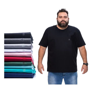 Kit 6 Camiseta Masculina Basica Plus Size Algodão Xgg