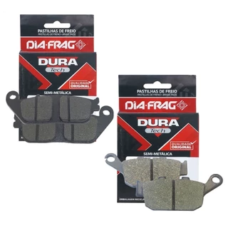 Kit Pastilhas de Freio Cb 500X / Cb 500R / Cb 500F Diafrag (Semimetálica)