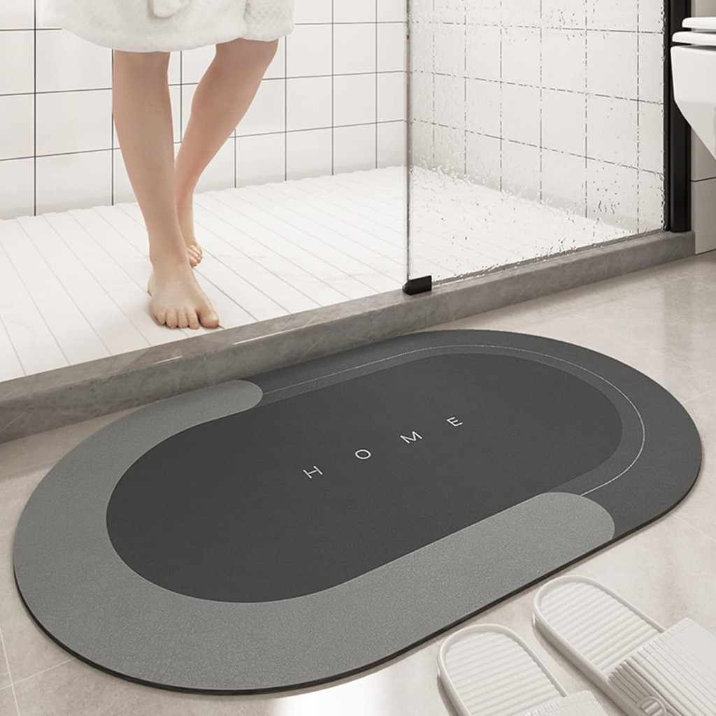 Tapete Antiderrapante de Banheiro Super Absorvente Secagem Rápida Chuveiro