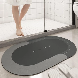 Tapete Antiderrapante de Banheiro Super Absorvente Secagem Rápida Chuveiro