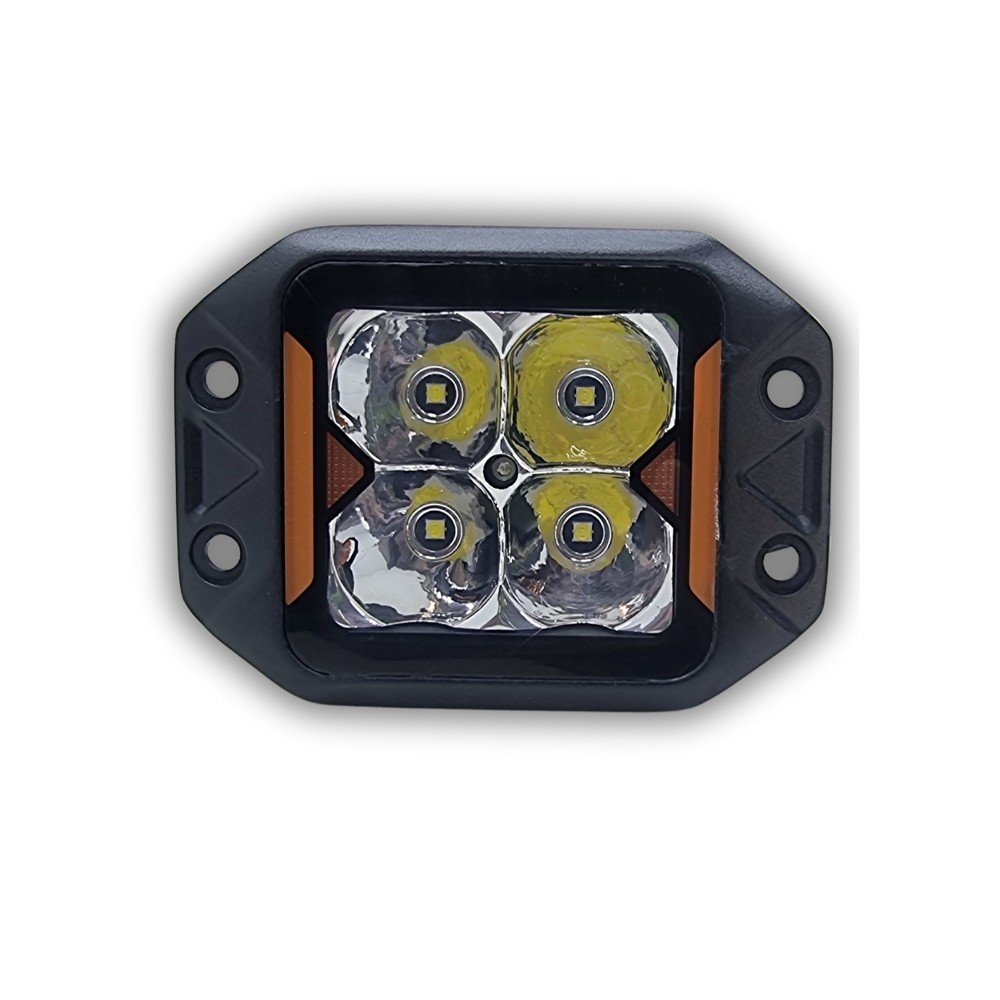 FAROL AUXILIAR DE LED RETANGULAR 4 LED BRANCO 12,2X9X6,2 CM 20W - 12 ...