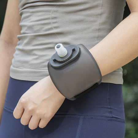 Garrafa De Pulso Para Corrida 200ml Silicone Flexível Antivazamento Maratona E Fitness