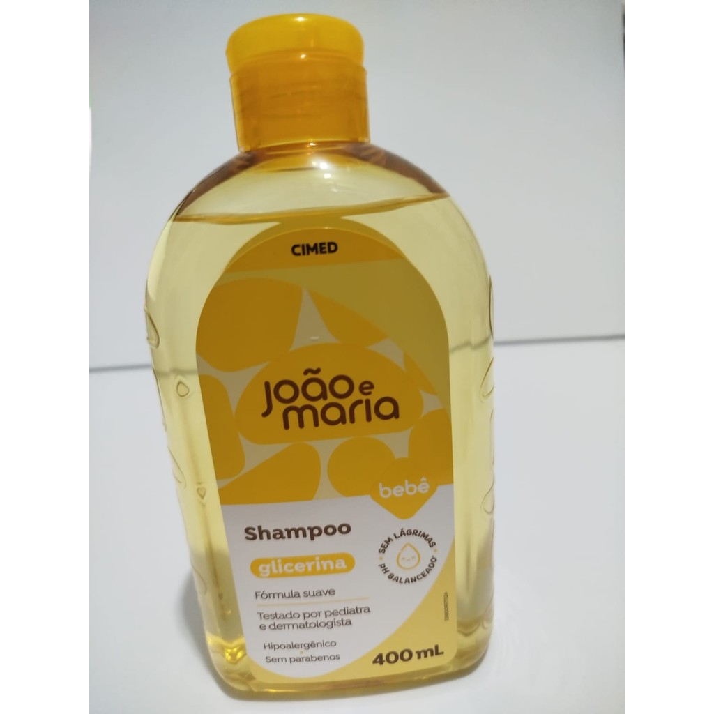 SHAMPOO BEBÊ GLICERINA JOÃO E MARIA 400ML CIMED | Shopee Brasil