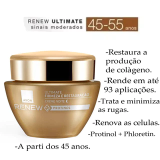 Renew Ultimate Noite 45-55 Creme Anti Rugas Avon