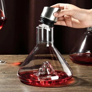 Aerador De Vinho TIANCHUANG, Decantador Iceberg Em Forma De Montanha De 1500ml, Derramador De Aeração De Vidro Rápido