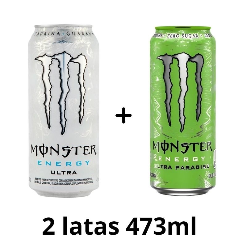 2 latas de energético monster energy ultra 473ml sabor wiki com Maça ...