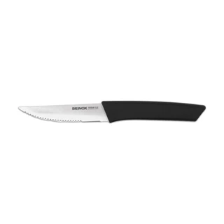 Faca Multiuso 4,5 Polegadas Aço Inoxidável e Polipropileno cor Preto Linha Versatile Brinox em Oferta na Shopee