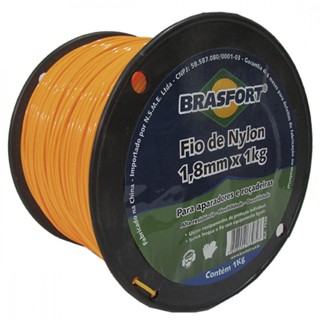 Fio de nylon para roçadeira de 1,8 mm x 1 kg - Brasfort