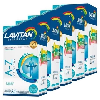 Leve 5 unidades Lavitan AZ Original Suplemento Vitamínico Cimed 60 Comprimidos