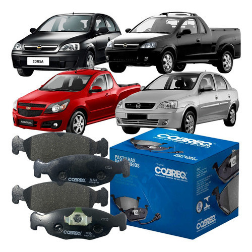Jogo Pastilha Freio Gm Novo Corsa Sedan Montana