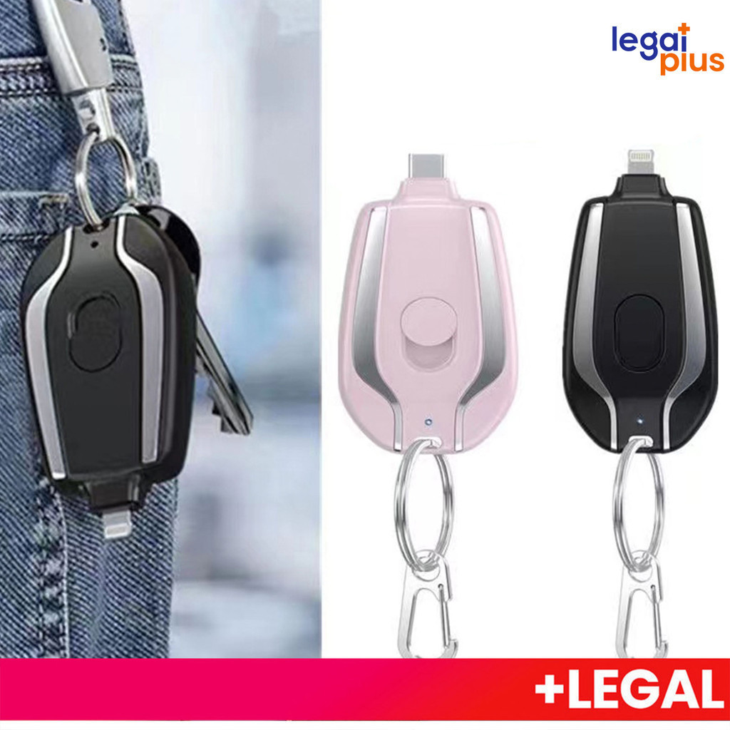 Carregador de Celular de emergência portátil chaveiro 1500 mah para iphone ou android