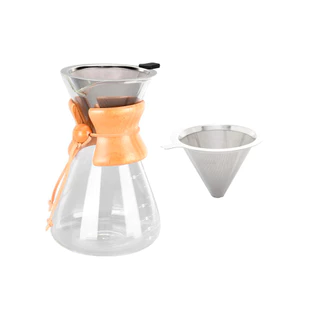 Cafeteira de Vidro com Filtro Manual 400ML