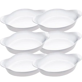 Conjunto de Assadeiras Marinex Opaline Oval Média 600 ml - 6 Peças