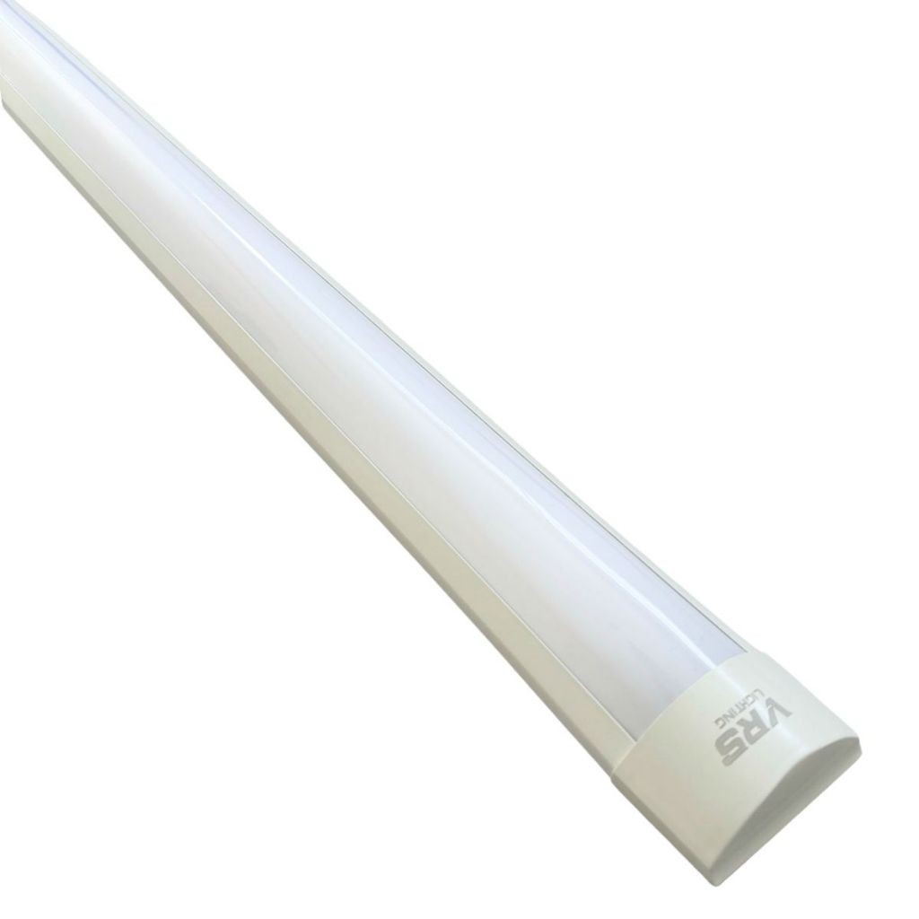 kit 2 Luminaria Tubular Flat Sobrepor Led Linear 40W 120cm - VRS
