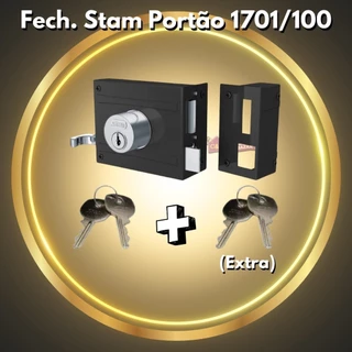 Fechadura Sobrepor Portão Stam 701/100 Inox 4 Chaves Externa